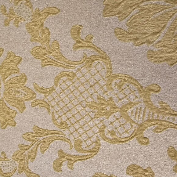 Vintage Wallpaper Sample Sheet 70s Demask Classic Grandmillennial Traditional - Picture 2 of 6